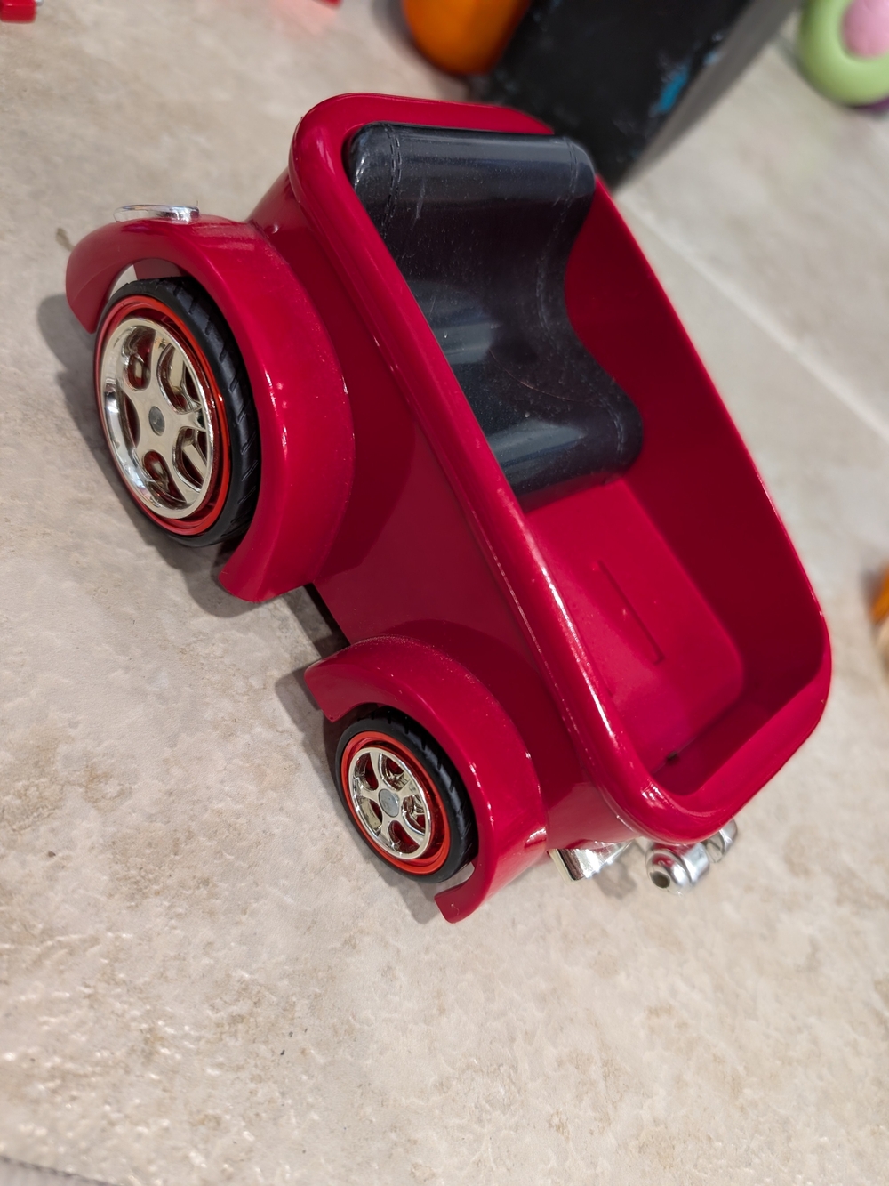 Red Kids Ride-On Toy Car with Black Seat